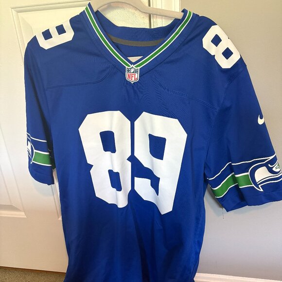 Men's Seattle Seahawks Will Dissly Nike Royal Throwback Player Game Jersey - Picture 1 of 6